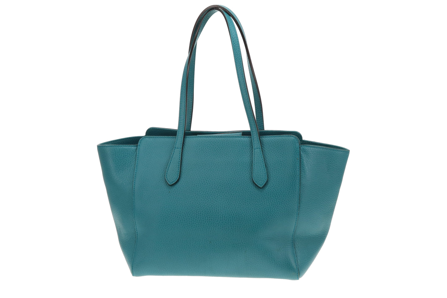 Gucci Teal Leather Swing Tote