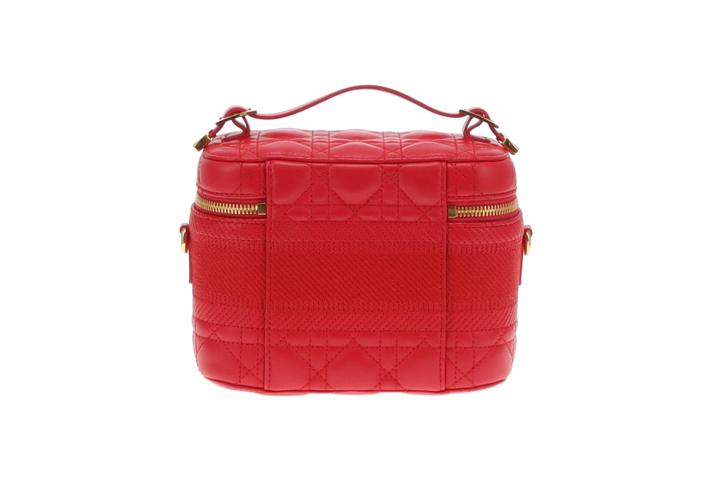 Dior Red Cannage Leather DiorTravel Vanity with Strap 2021