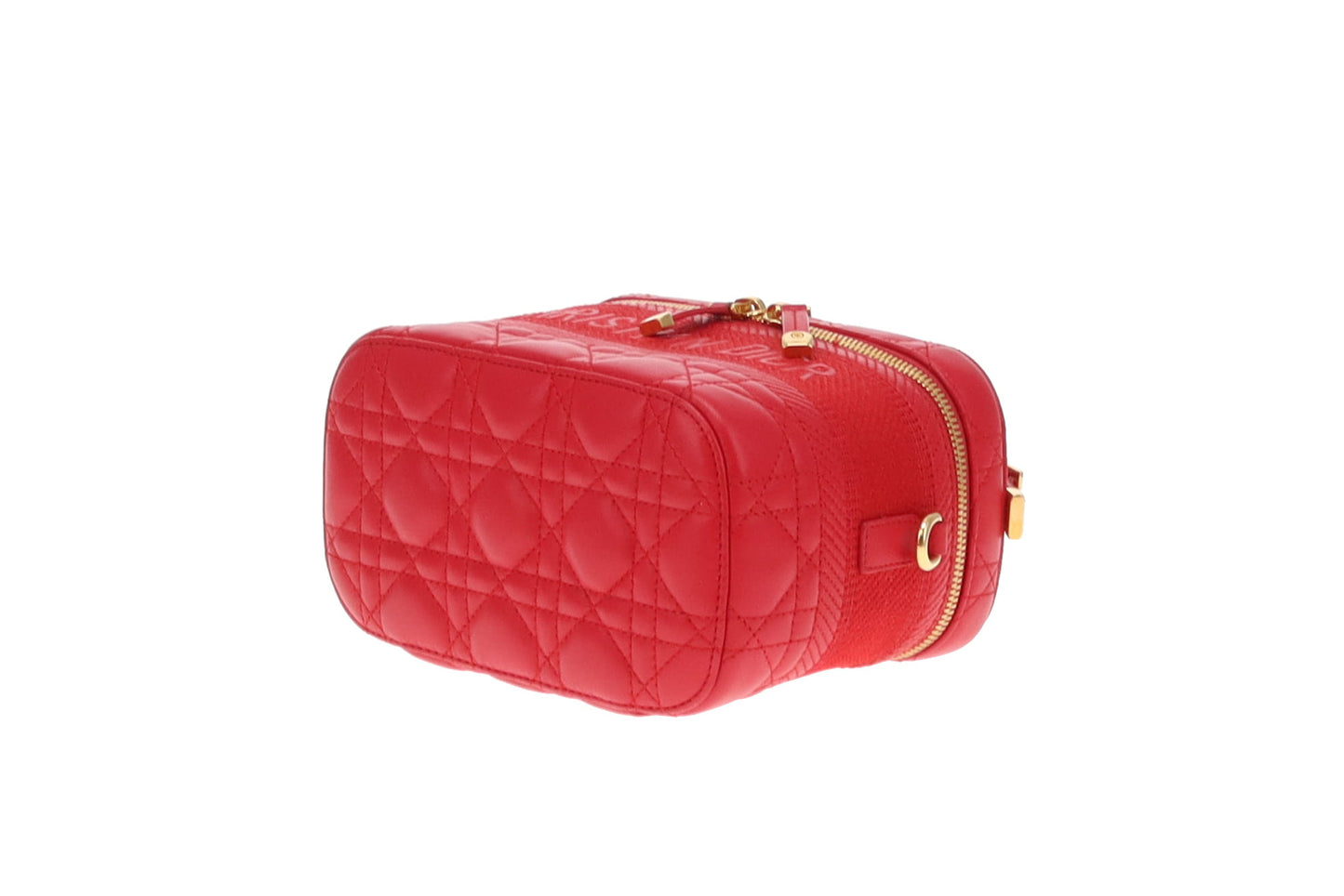 Dior Red Cannage Leather DiorTravel Vanity with Strap 2021