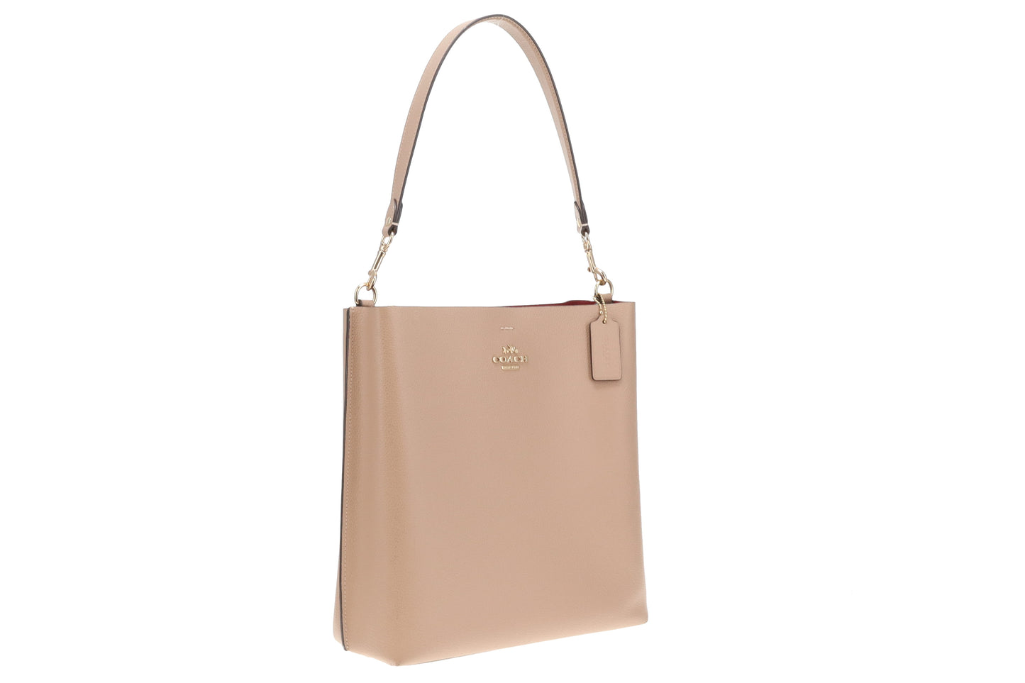 Coach Beige Leather Town Bucket Bag