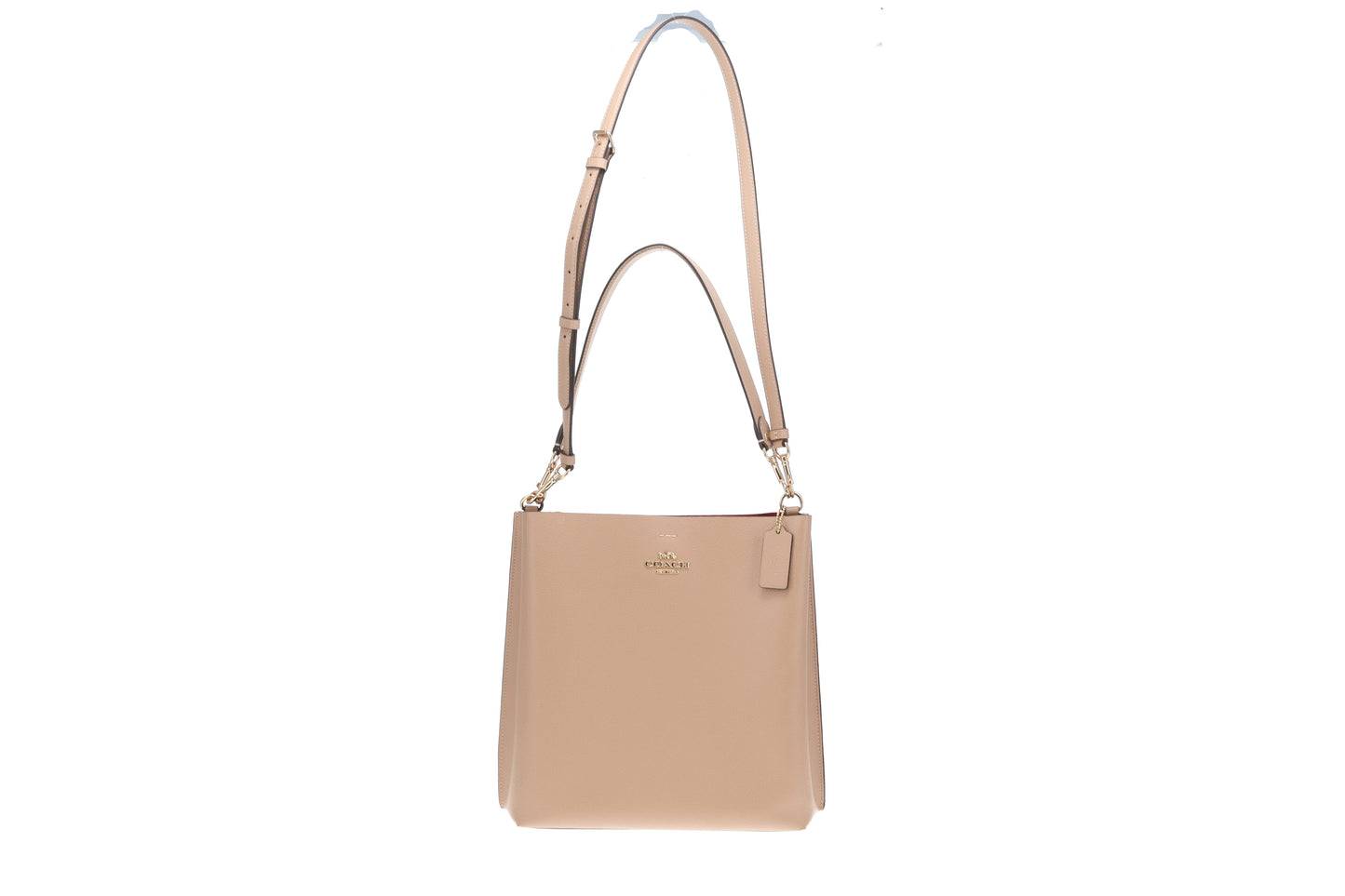 Coach Beige Leather Town Bucket Bag