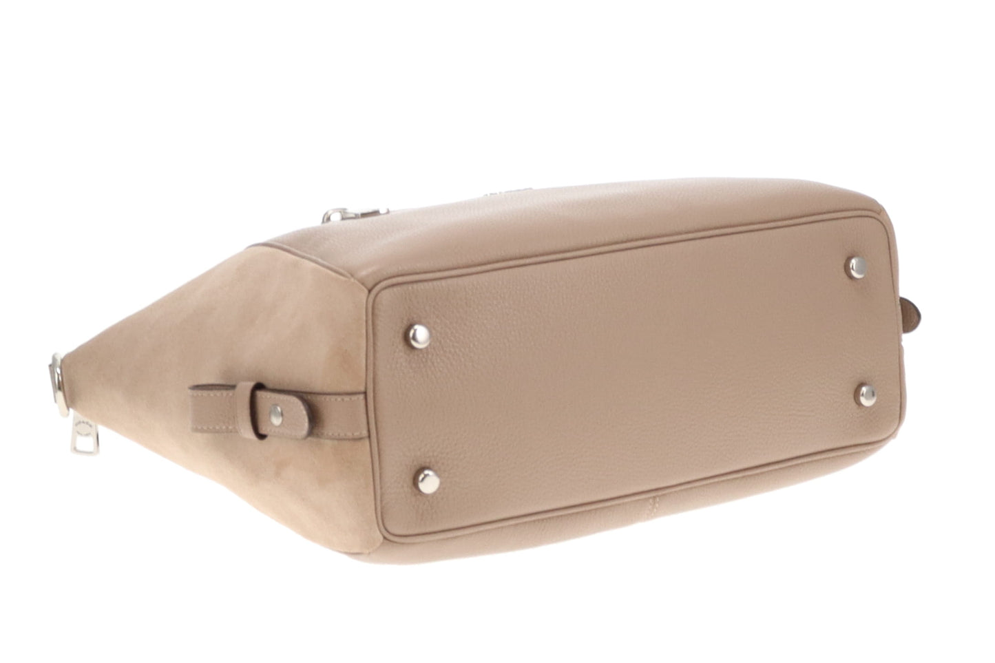 Coach Taupe Suede and Leather Prairie Satchel with Strap