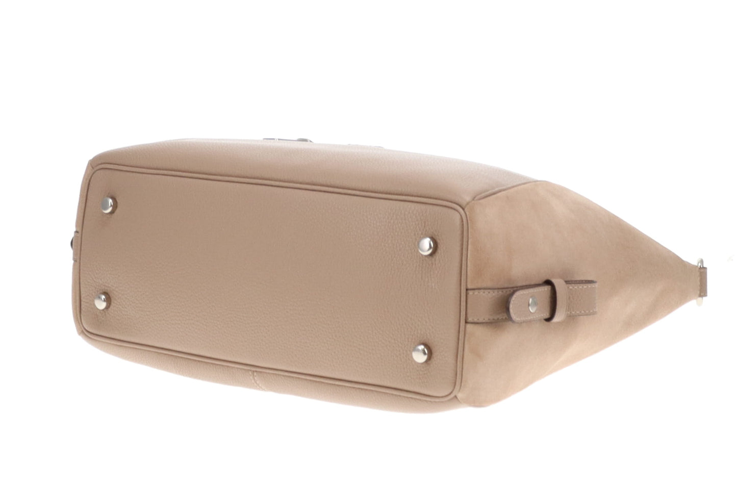 Coach Taupe Suede and Leather Prairie Satchel with Strap