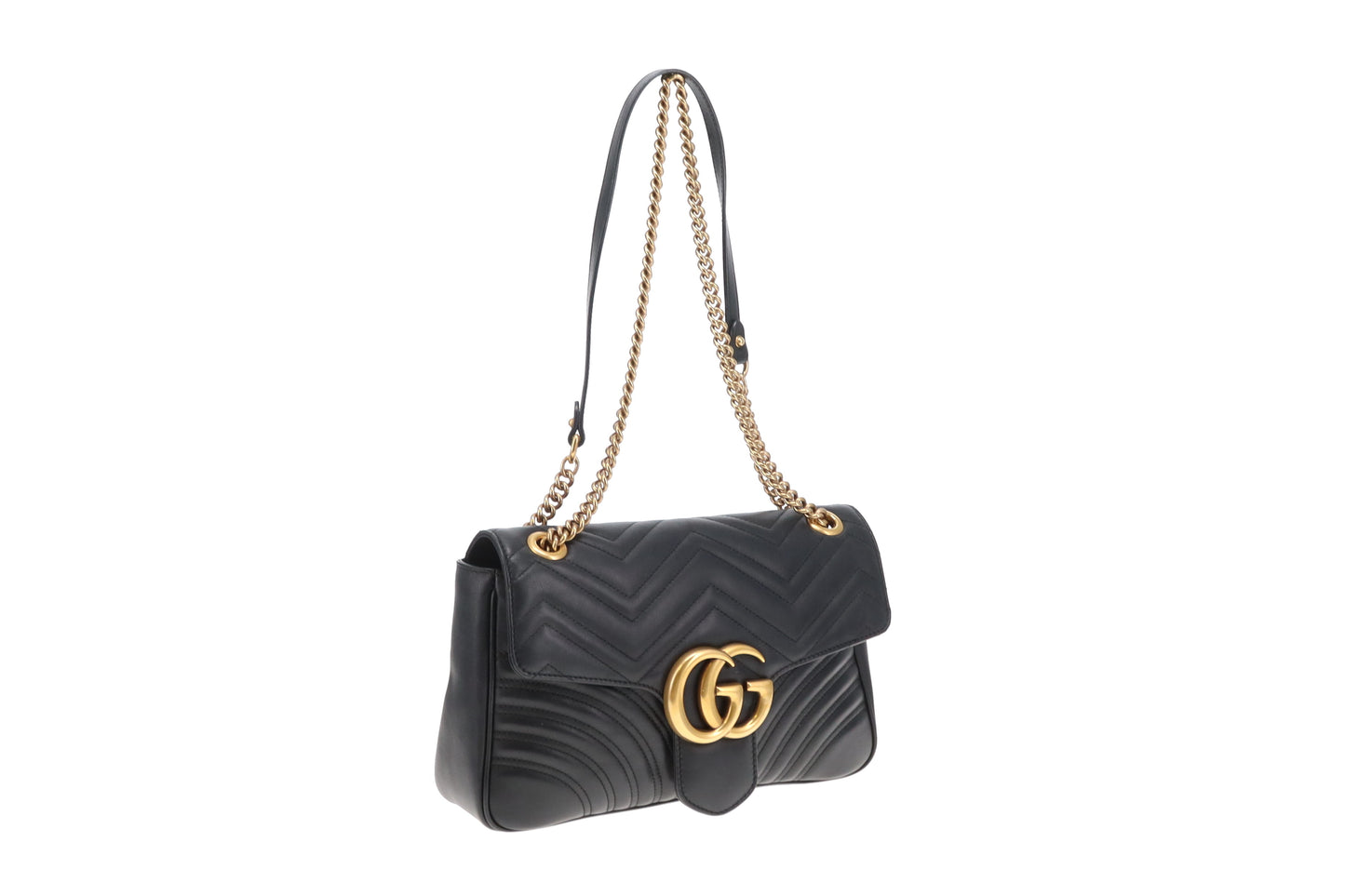 Gucci Marmont Medium Black Matelasse Leather