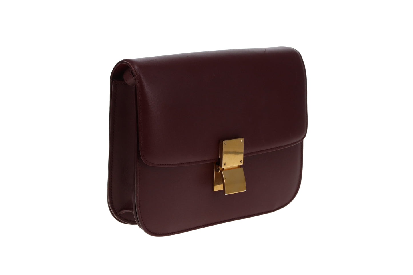 Celine Box Bag Medium Burgundy