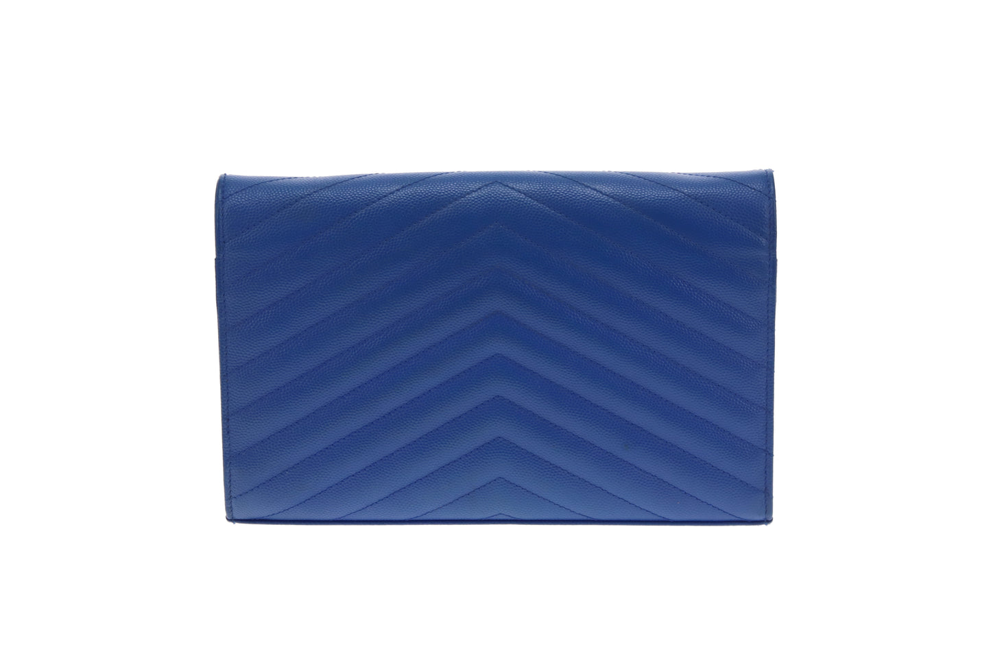 Saint Laurent Cassandre Wallet on Chain Blue GHW 2015