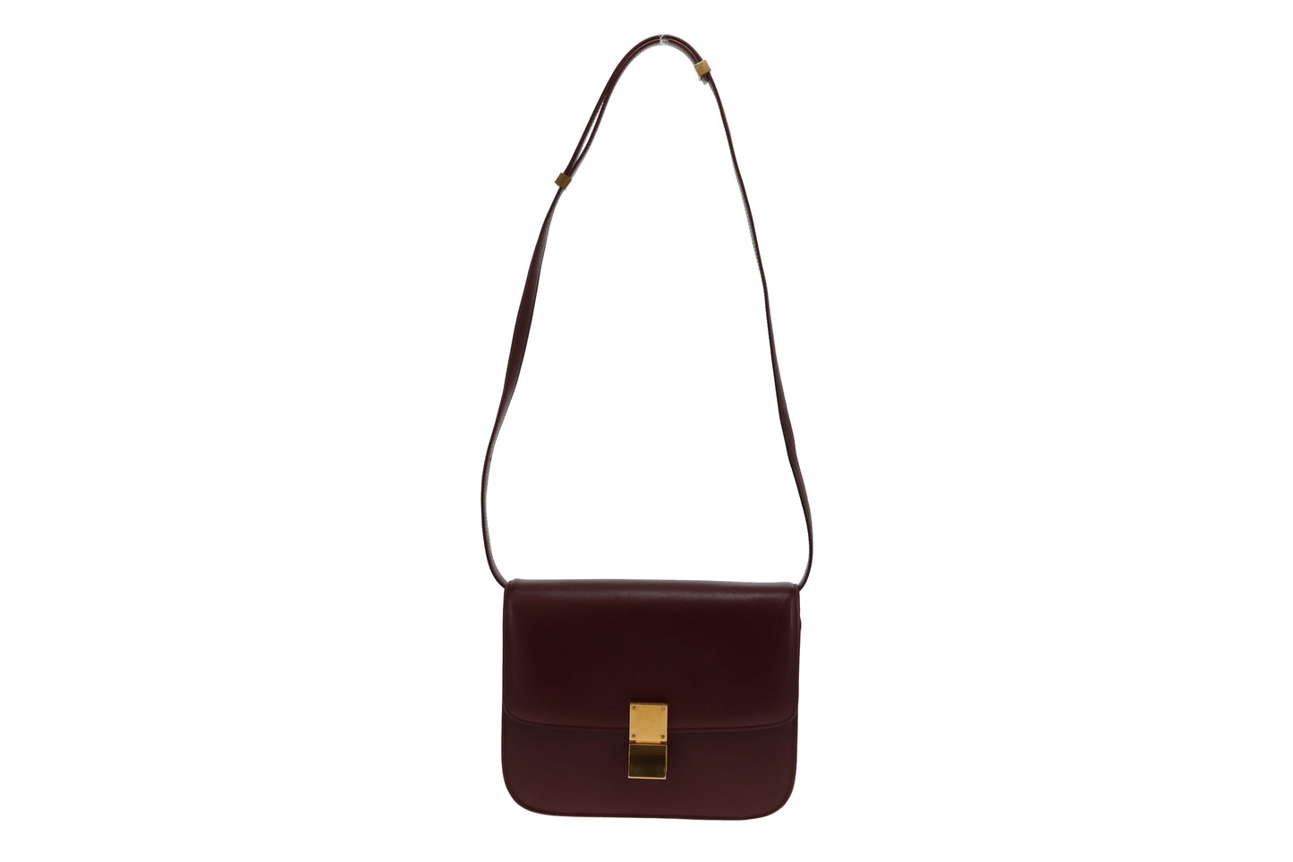 Celine Box Bag Medium Burgundy