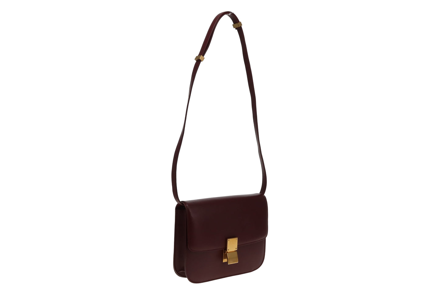 Celine Box Bag Medium Burgundy