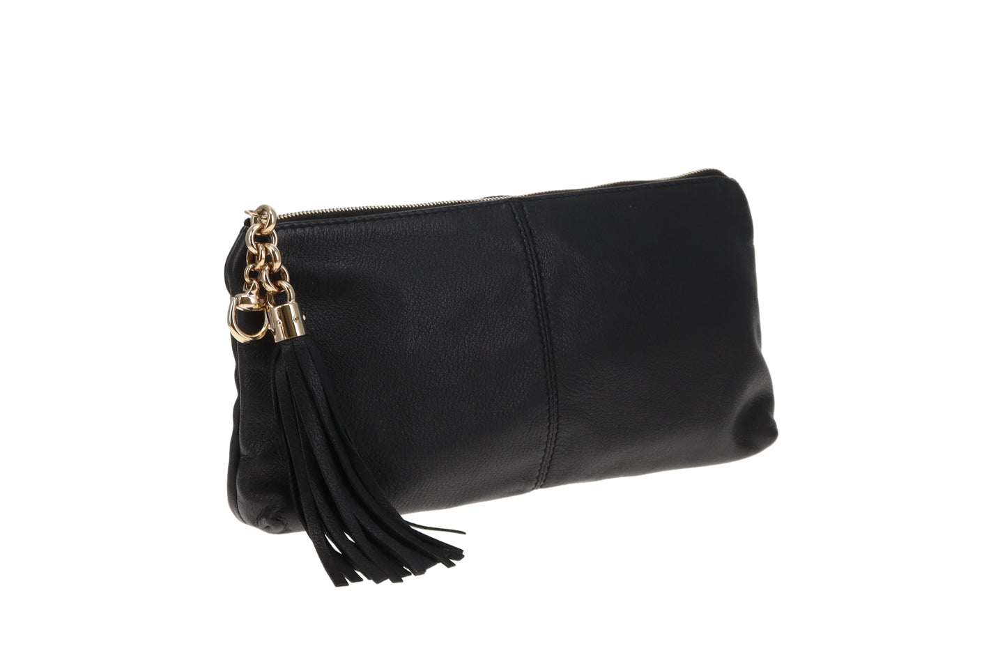 Gucci Horsebit Clutch Black Leather GHW