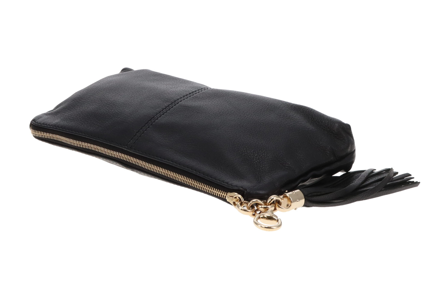 Gucci Horsebit Clutch Black Leather GHW