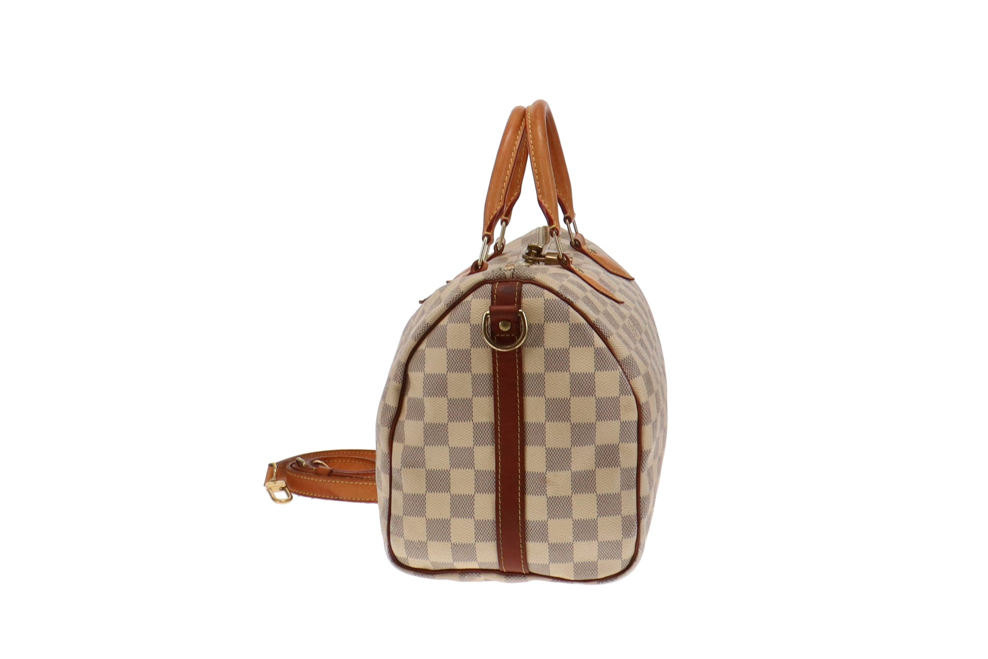 Louis Vuitton Speedy 30 Bandouliere Damier Ebene LA3109 (Hotstamped SSK)