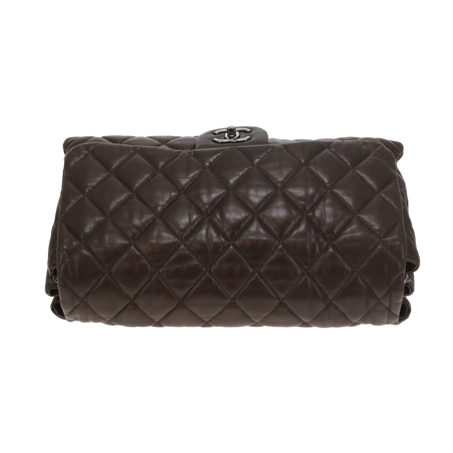 Chanel Accordian Quilted Lambskin Flap Seasonal Dark Khaki 2010