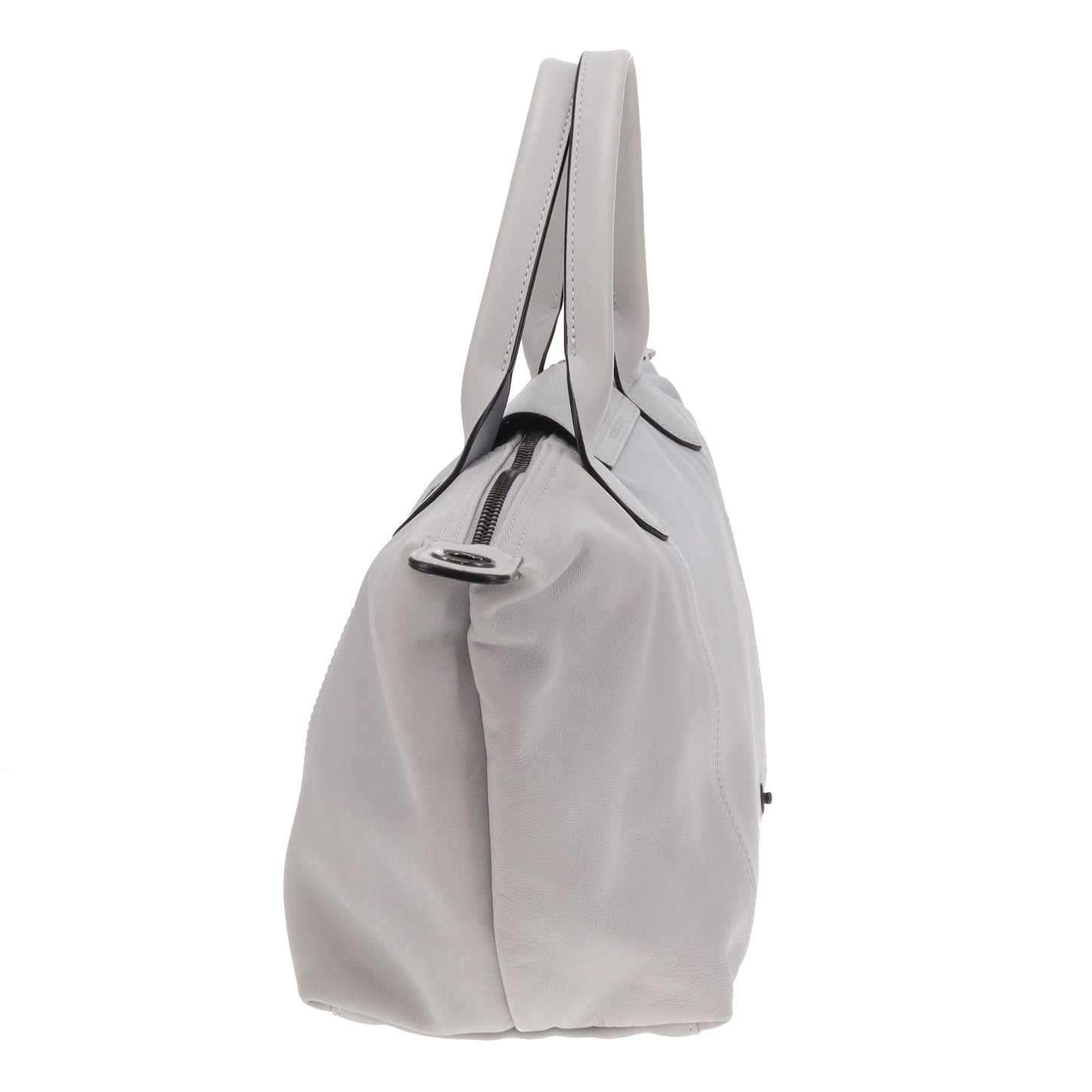 Longchamp Le Pliage Cuir Grey