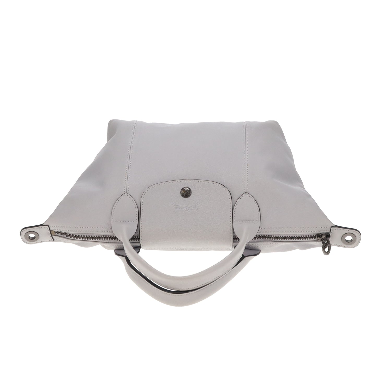 Longchamp Le Pliage Cuir Grey