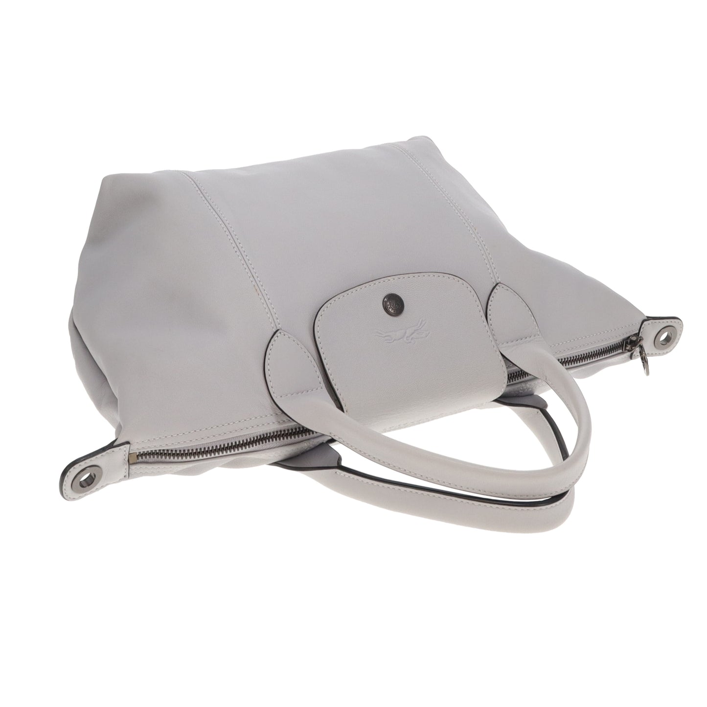 Longchamp Le Pliage Cuir Grey
