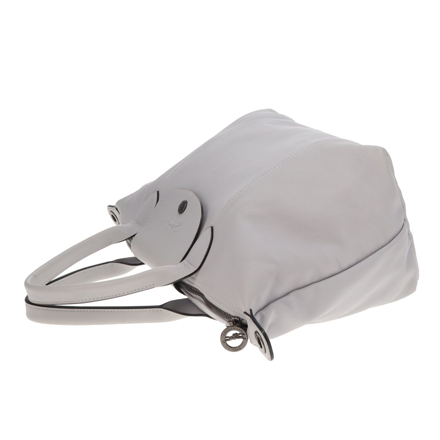 Longchamp Le Pliage Cuir Grey