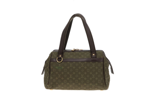 Louis Vuitton Vintage Josephine Mini Lin Green With Strap