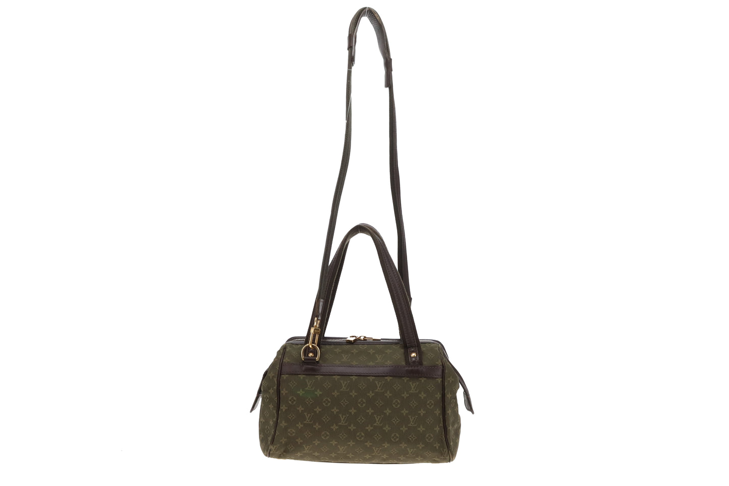 Louis Vuitton Vintage Josephine Mini Lin Green With Strap