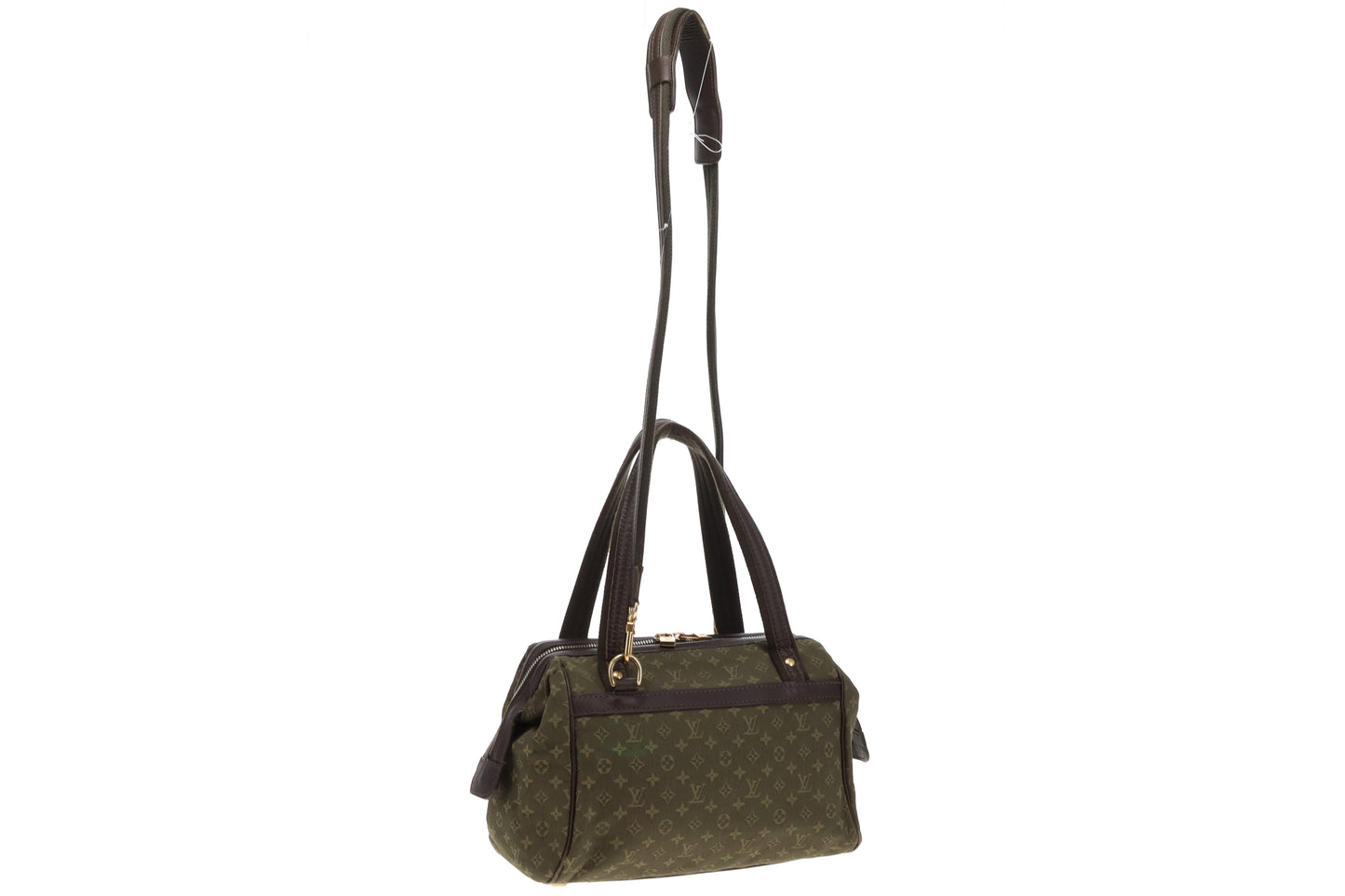 Louis Vuitton Vintage Josephine Mini Lin Green With Strap