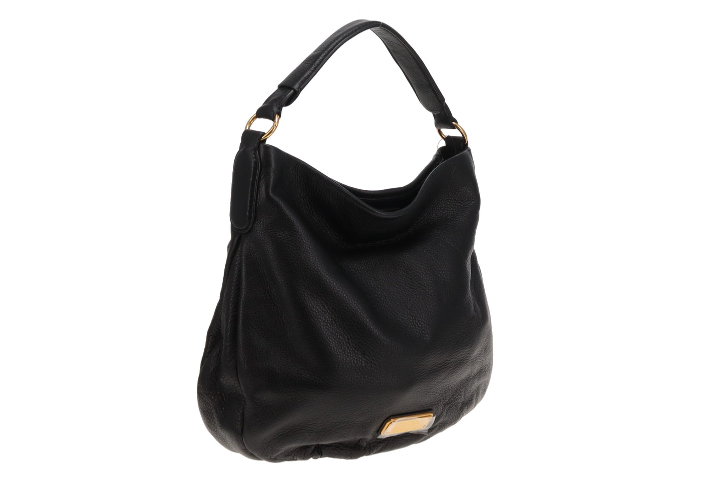 Marc Jacobs Q Hillier Leather Hobo Black Leather