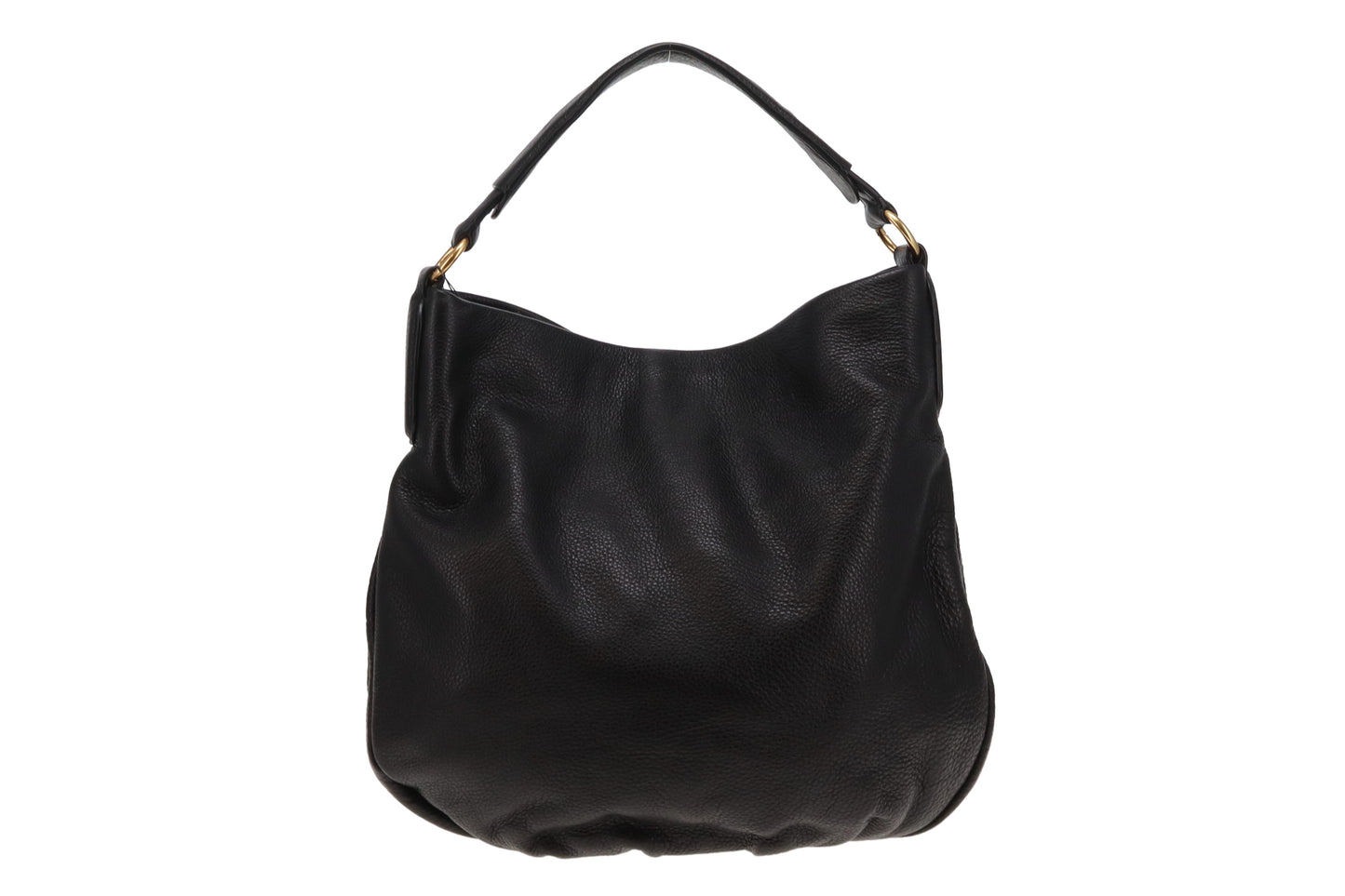 Marc Jacobs Q Hillier Leather Hobo Black Leather