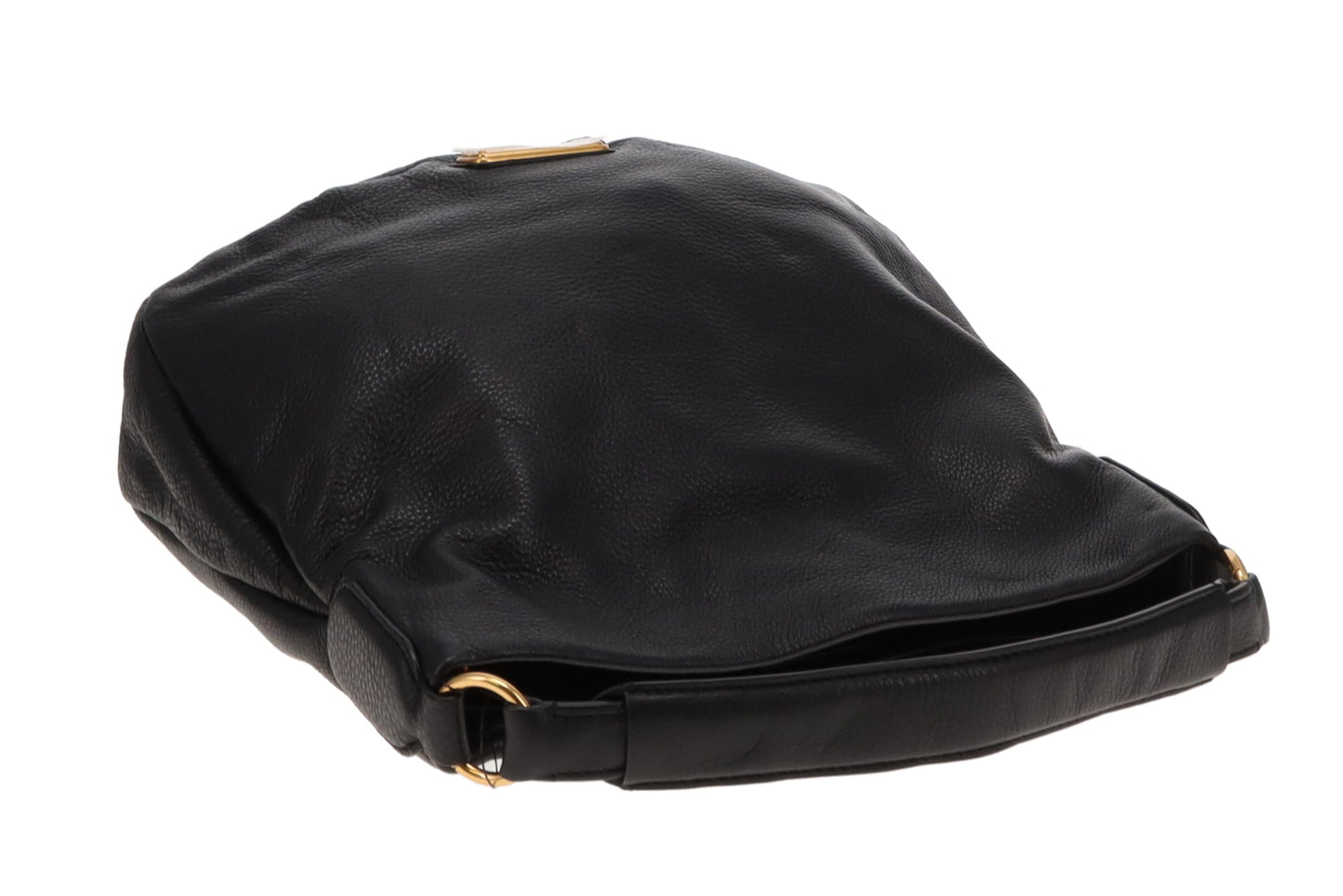 Marc Jacobs Q Hillier Leather Hobo Black Leather
