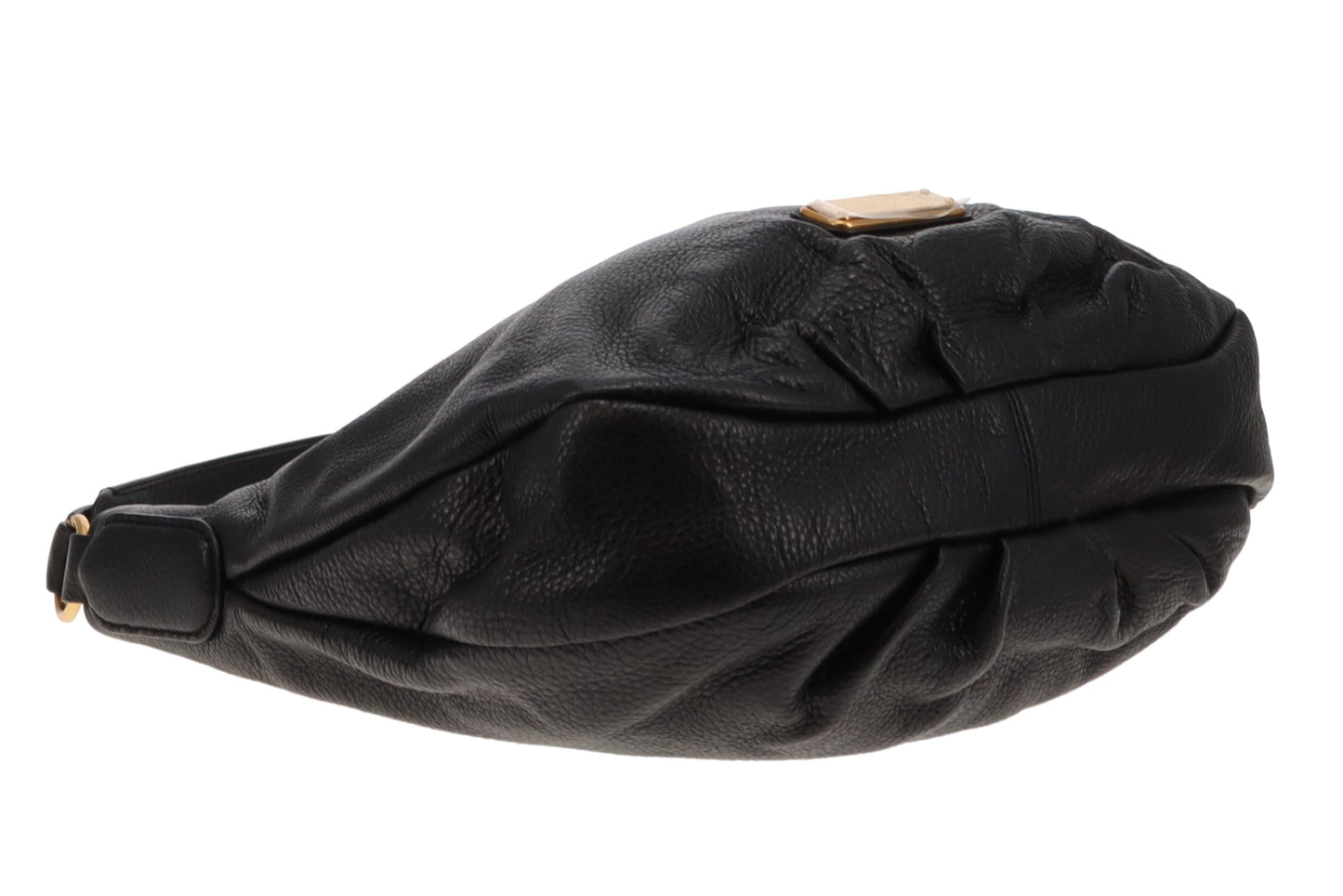 Marc Jacobs Q Hillier Leather Hobo Black Leather