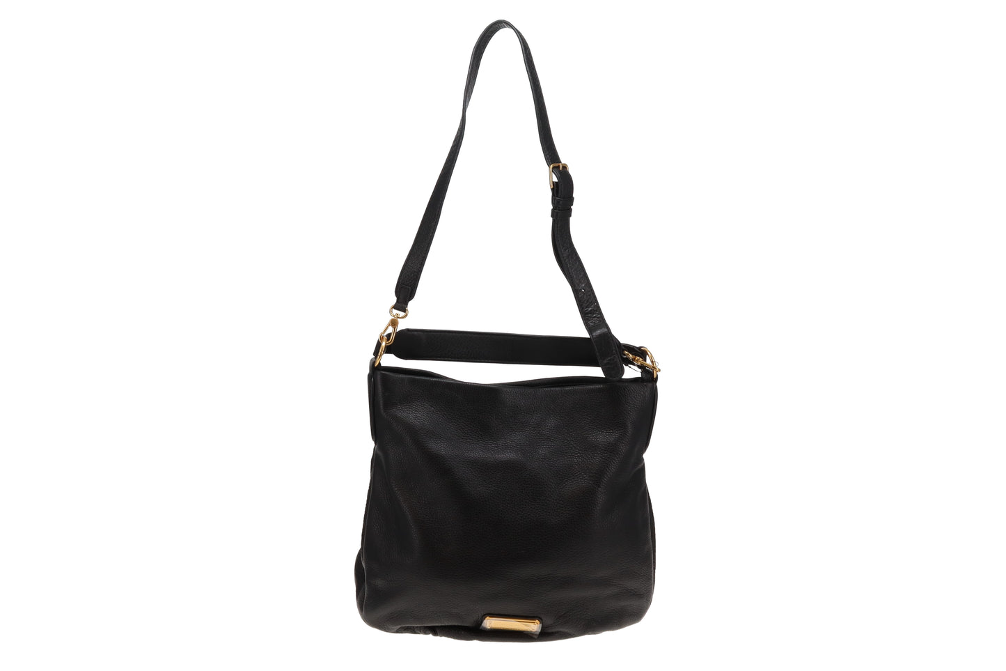 Marc Jacobs Q Hillier Leather Hobo Black Leather
