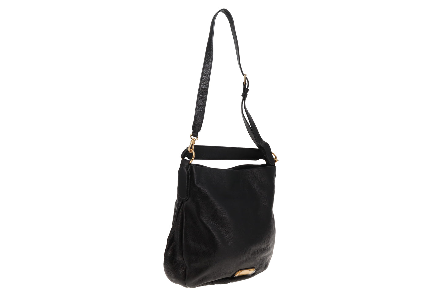 Marc Jacobs Q Hillier Leather Hobo Black Leather