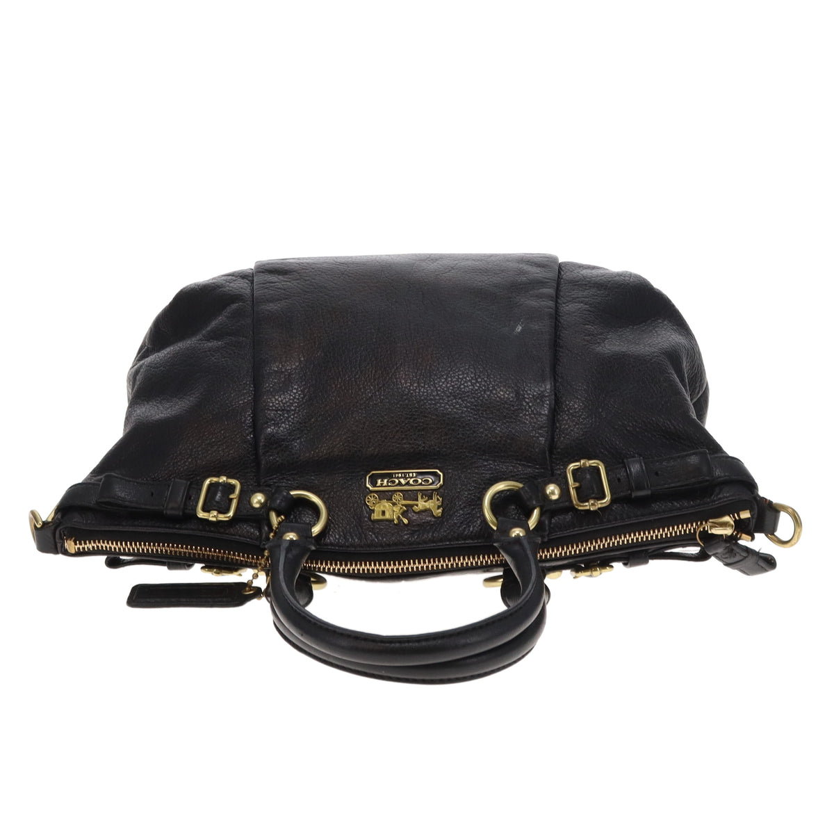 Coach Madison Sophia Black Top Handle Bag With Strap