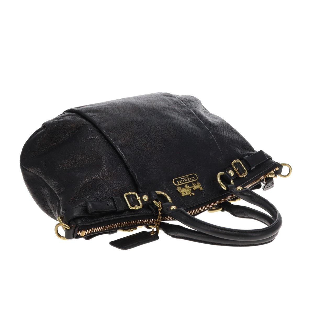 Coach Madison Sophia Black Top Handle Bag With Strap