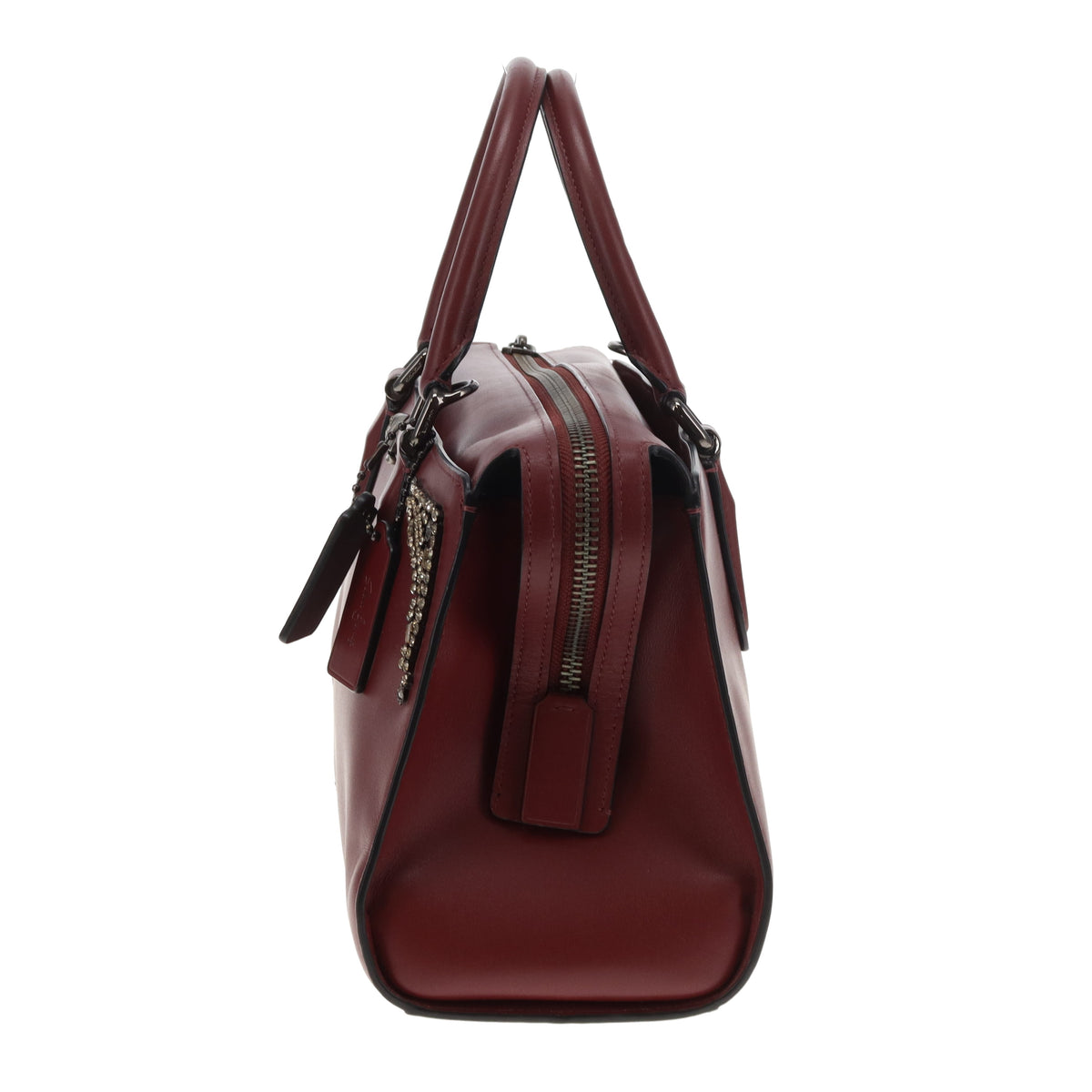 Coach X Selena Gomez Bond Bag Burgundy With Crossbody Strap