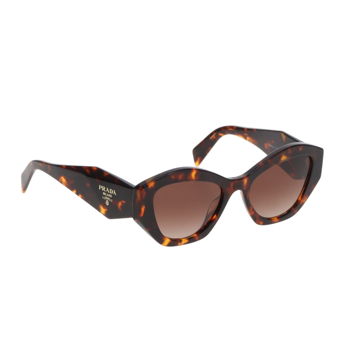 Prada Dark Tortoise Modern Cat Eye SPR07Y Sunglasses