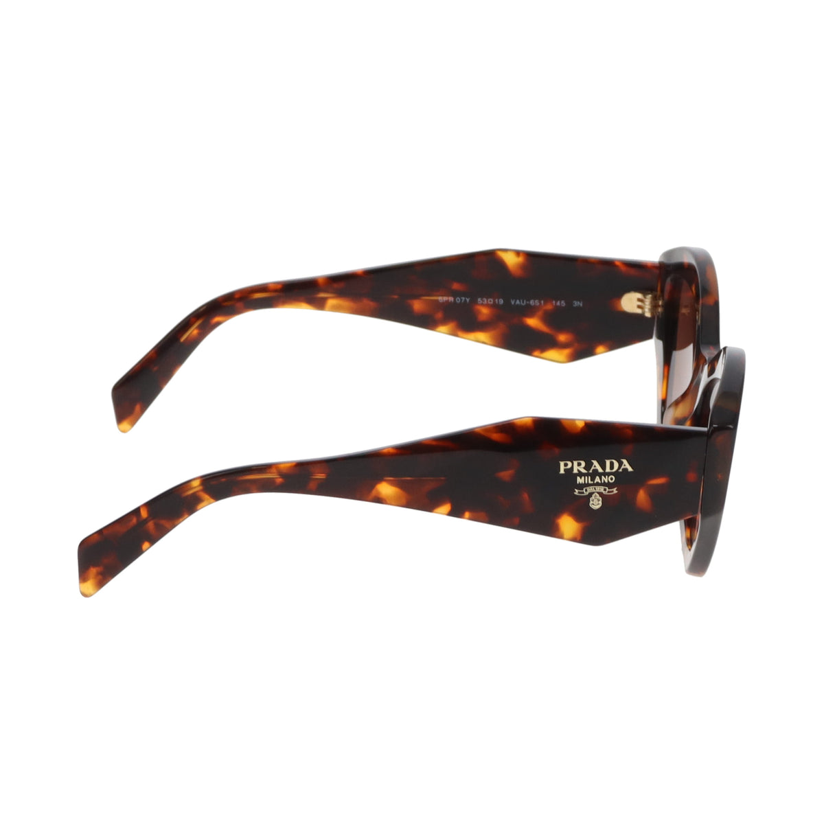 Prada Dark Tortoise Modern Cat Eye SPR07Y Sunglasses