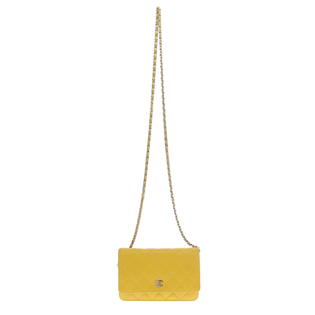 Chanel Wallet on Chain Yellow SHW 2009/10 Vintage