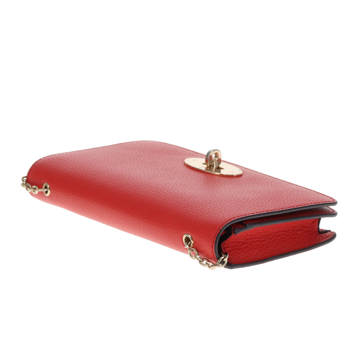 Mulberry Bayswater Clutch On Chain Red