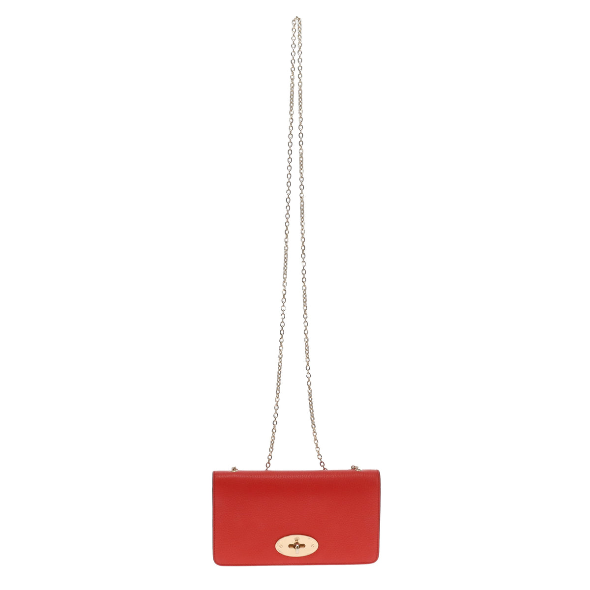 Mulberry Bayswater Clutch On Chain Red