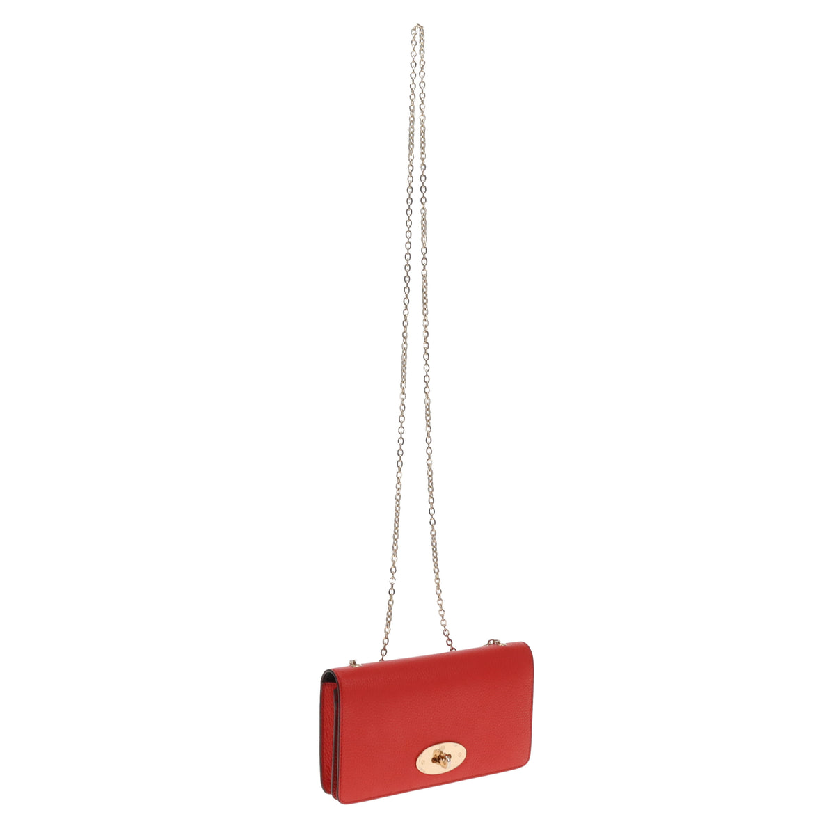 Mulberry Bayswater Clutch On Chain Red