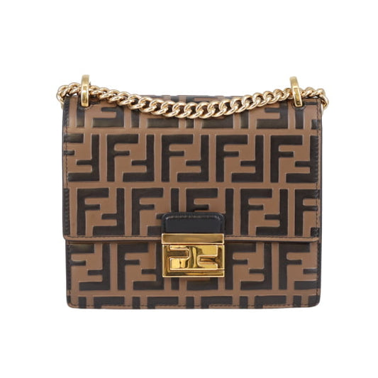 Fendi Kan U Small Shoulder Bag Brown