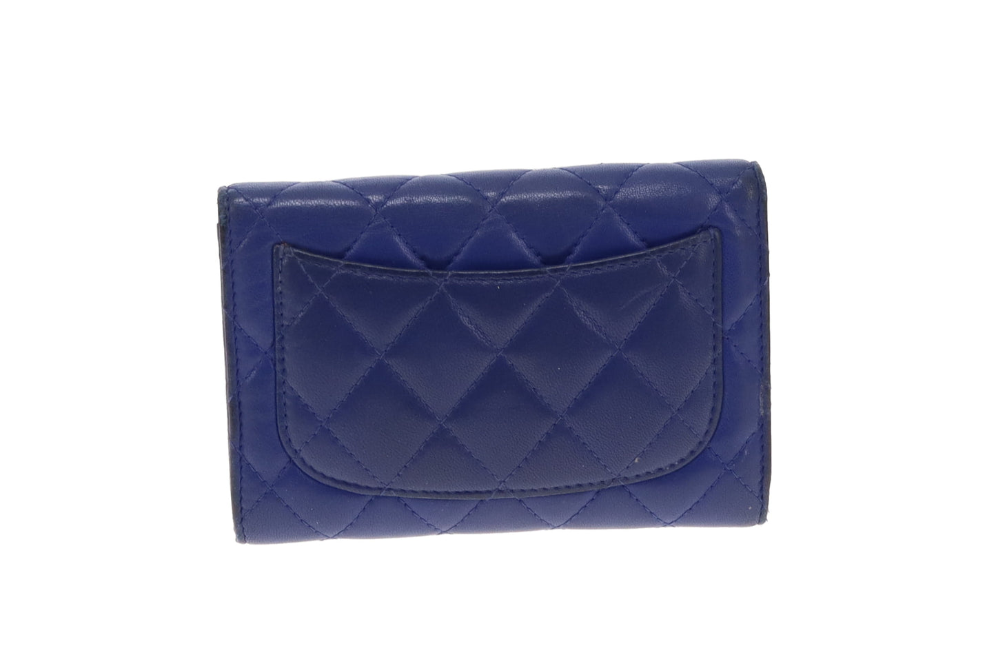 Chanel Compact Classic Lambskin Wallet In Indigo 2008/09