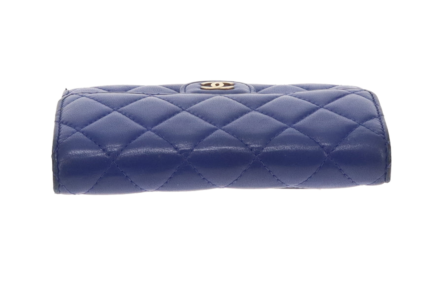 Chanel Compact Classic Lambskin Wallet In Indigo 2008/09