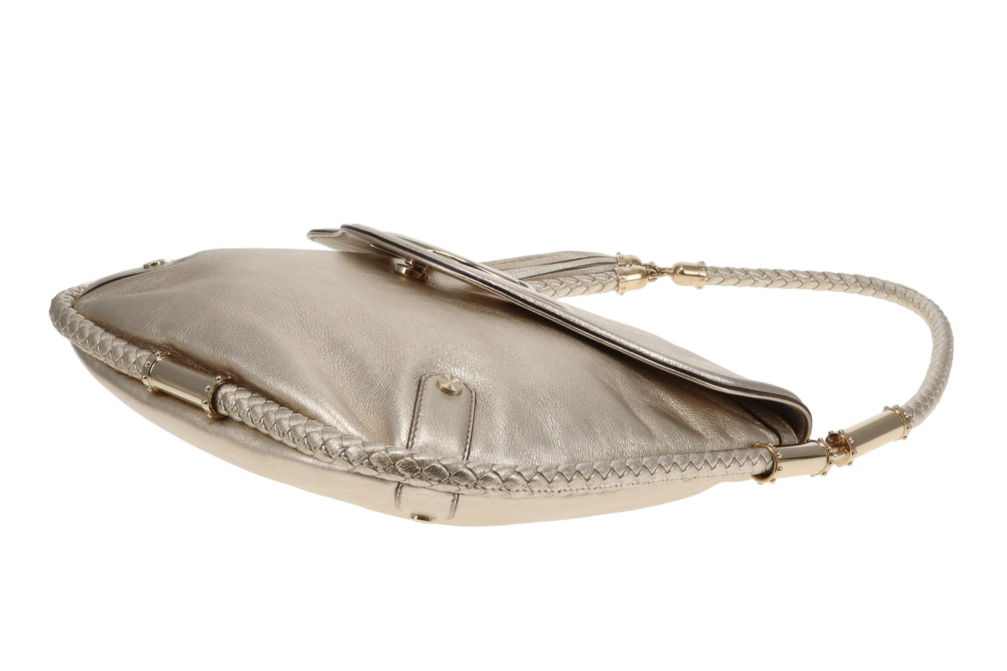 Gucci Britt Hobo Gold Metallic Leather Vintage
