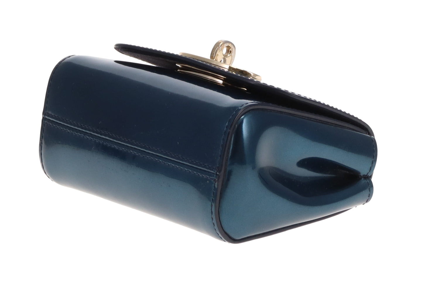 Mulberry Mini Lily In Midnight Blue Mirror Metallic Leather