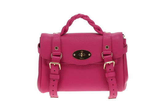 Mulberry Alexa Mini In Mulberry Pink Heavy Grain Leather