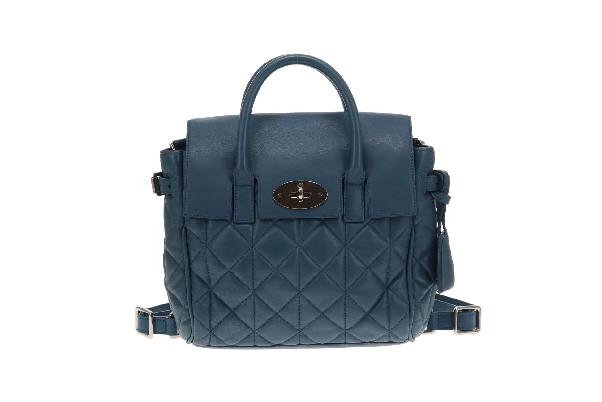 cara delevingne mini backpack Preowned Mulberry Mini Cara Delevingne Steel Blue Quilted