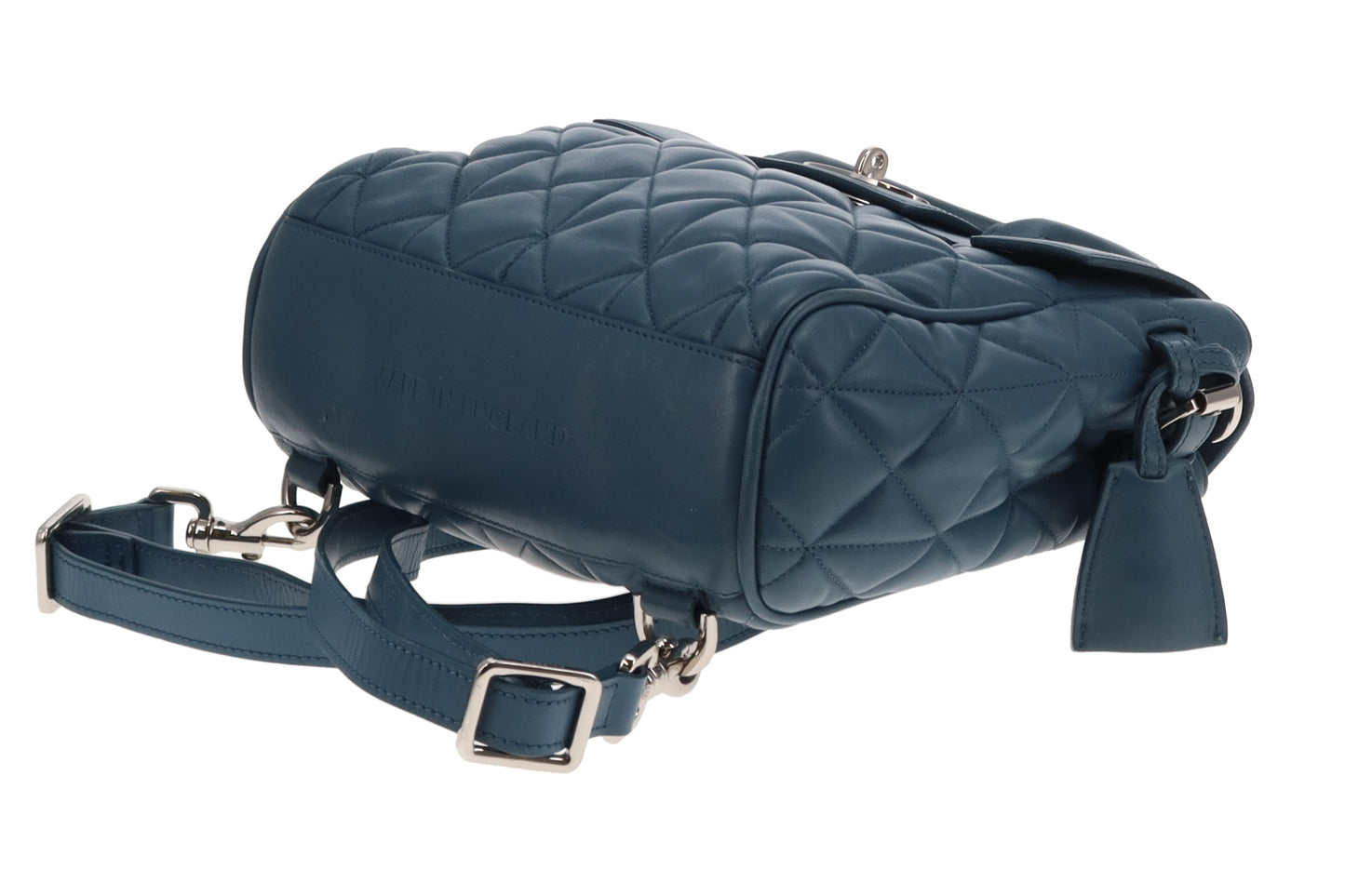 Mulberry Mini Cara Delevingne Bag in Steel Blue Quilted Nappa Leather