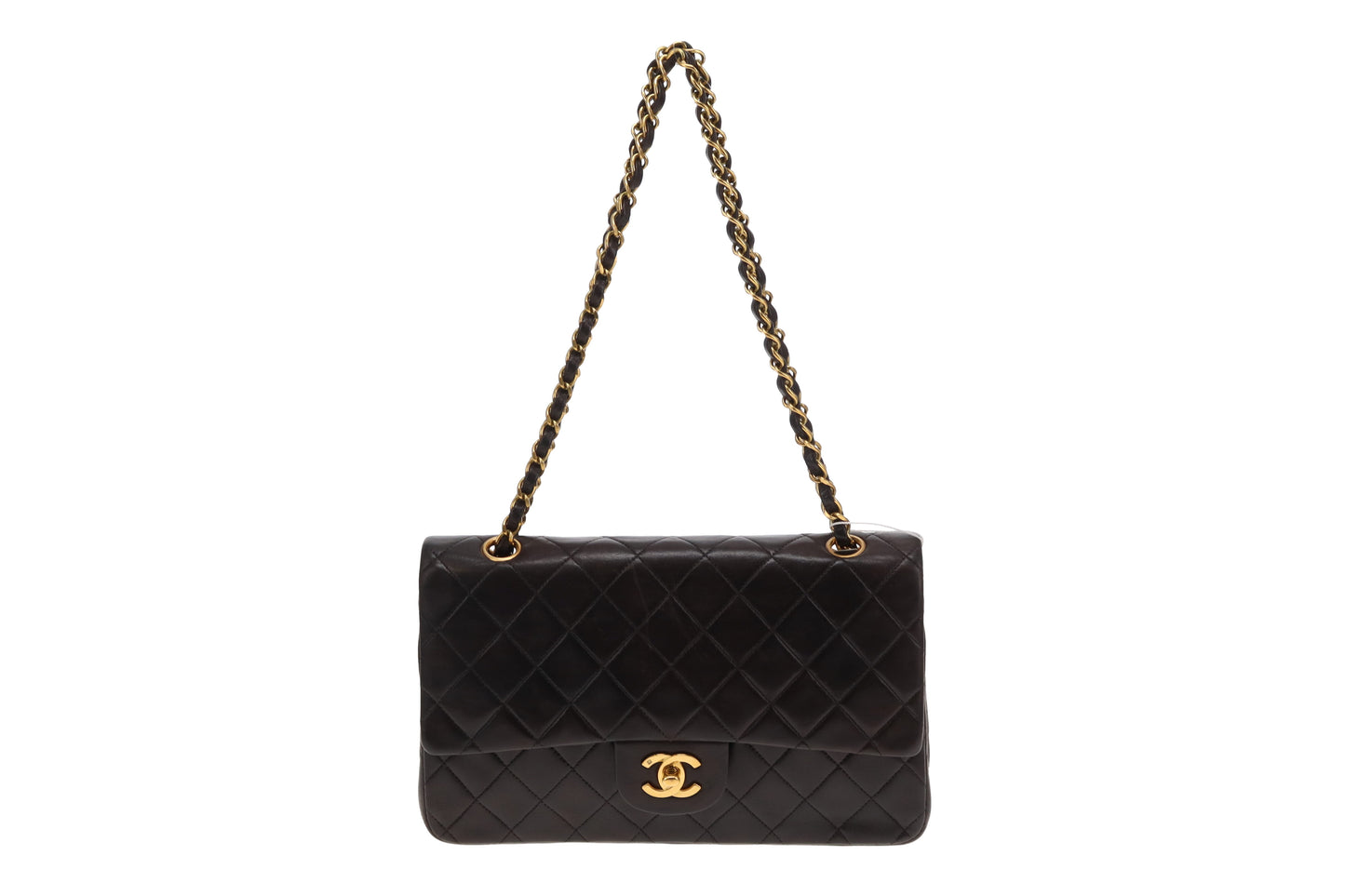 Chanel Classic Double Flap Medium Vintage Dark Brown GHW 1994/96