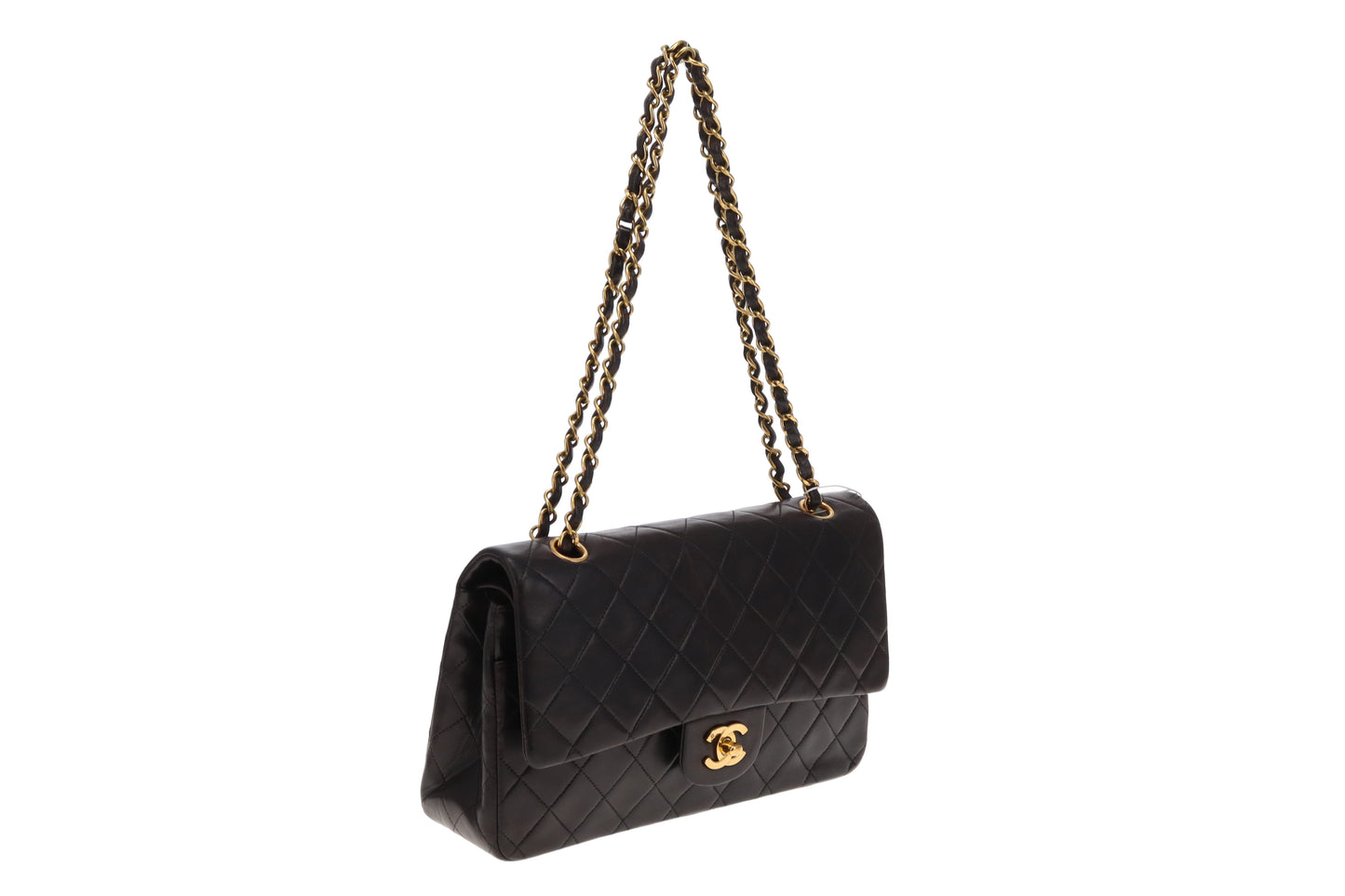 Chanel Classic Double Flap Medium Vintage Dark Brown GHW 1994/96