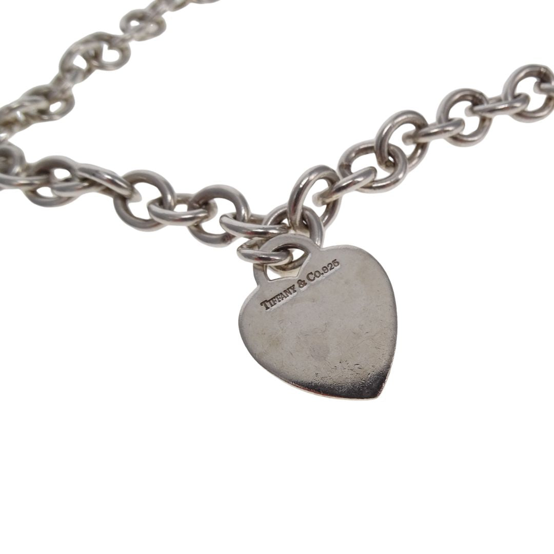 Tiffany & Co Blank Heart Tag Choker RTT Sterling Silver