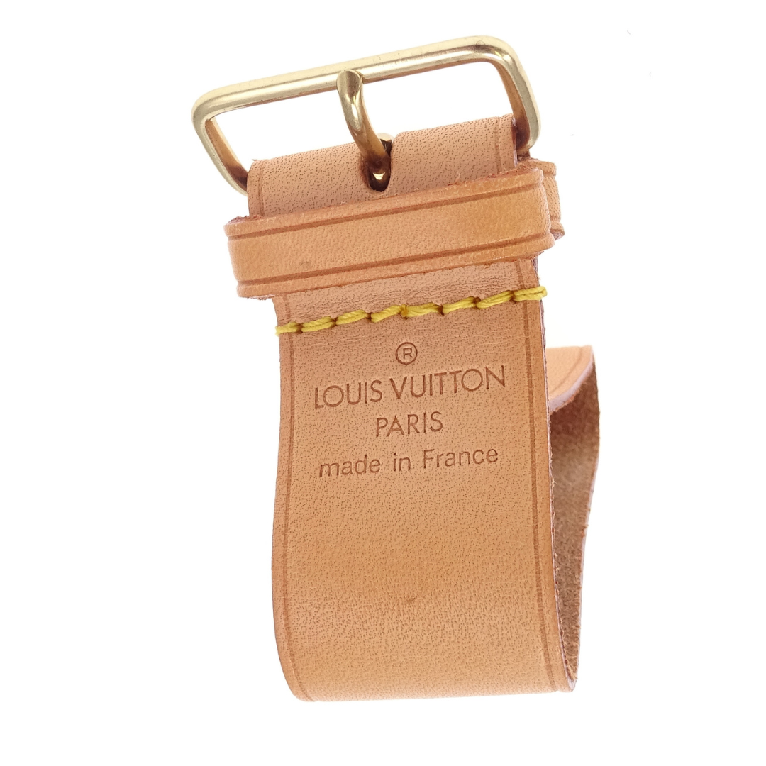 Louis Vuitton Luggage Tag and Poignet Set Vachetta